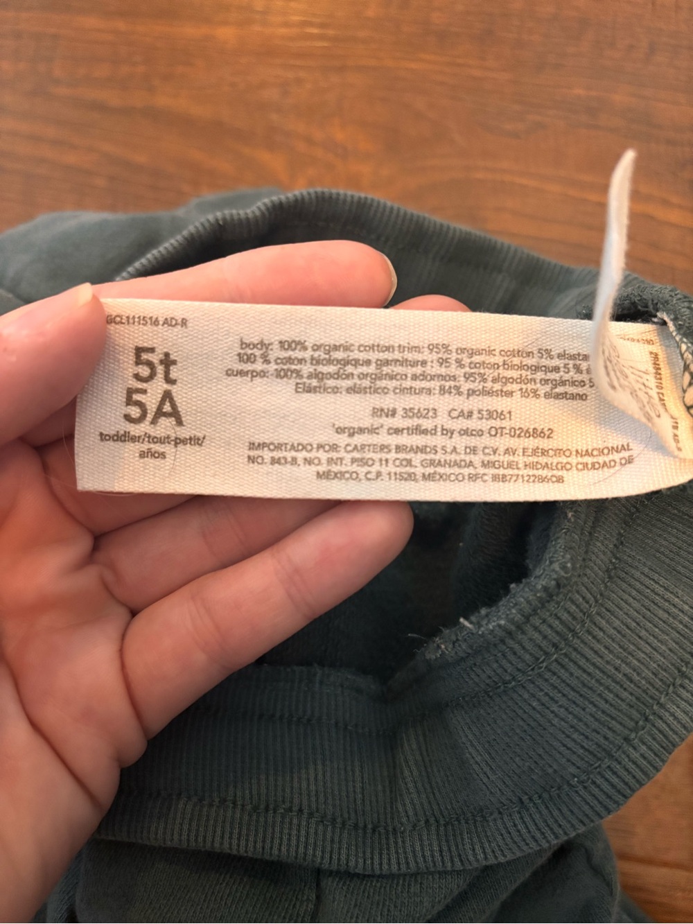 2 pack organic cotton Carter’s green sweatpants - Picture 9 of 9